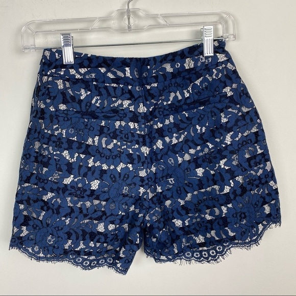Anthro Cartonnier Blue Lace Shorts size 0 - Picture 10 of 10